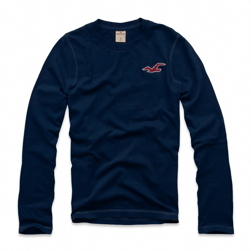 Hollister Hombres De Cuello Redondo Largo Remera HCO3764